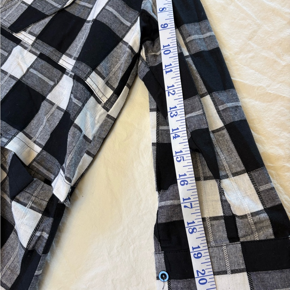 TOV Black and White Plaid Shirt Dress - Picture 6 of 6